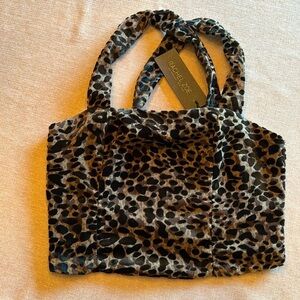 Velvet burnout crop top NWT